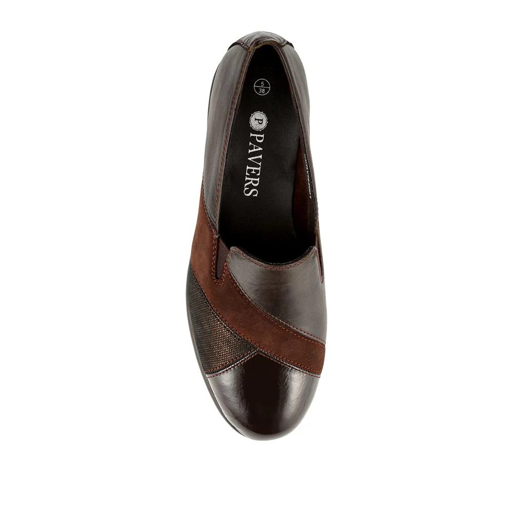 Smart Leather Slip-On Shoes - SERVI42001 / 328 005 - Brown - Image 4