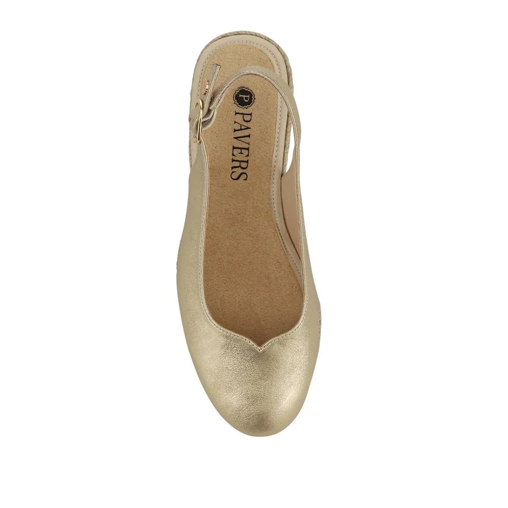 Smart Slingback Espadrilles - WBINS41021 / 327 179 - Gold - Image 4