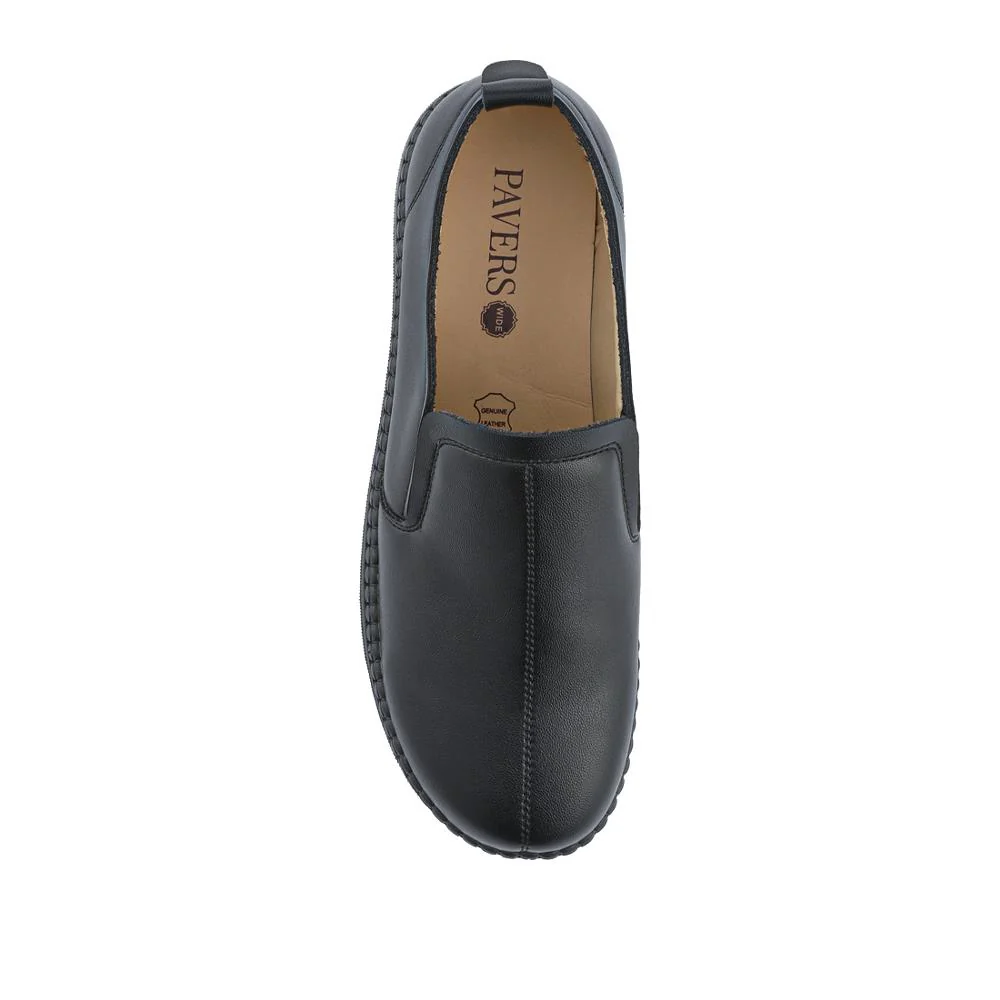 Wide Fit Smart Slip-On Shoes With Leather Insole - WLIG42000 / 327 929 - Black - Image 4