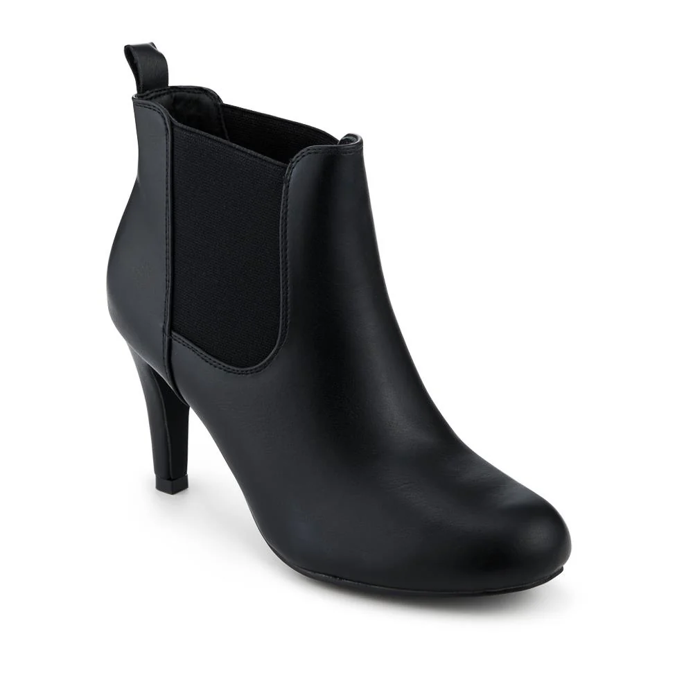 Smart Stiletto Heel Slip On Ankle Boots - WBINS42108 / 328 634
