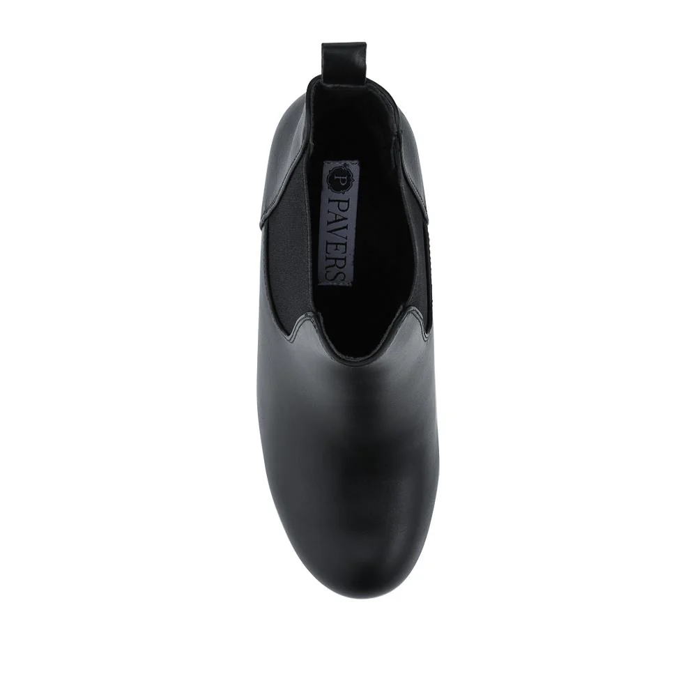 Smart Stiletto Heel Slip On Ankle Boots - WBINS42108 / 328 634 - Black - Image 4
