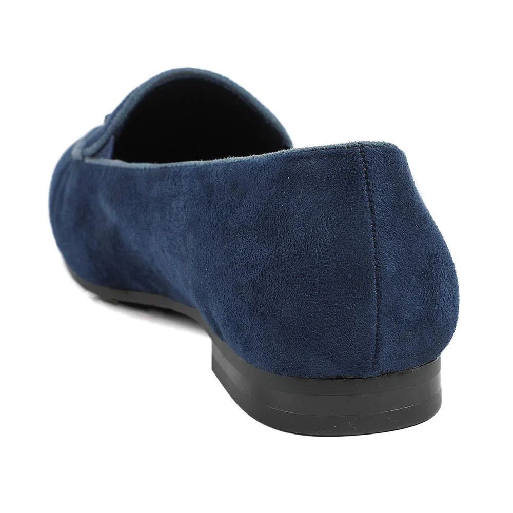 Smart Tasselled Heeled Loafers - WK43011 / 328 999 - Navy - Image 4
