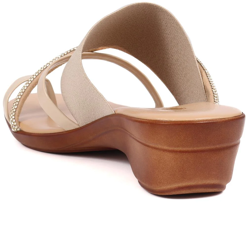 Smart Toe Post Sandals - CLUBS37015 / 323 813 - Beige - Image 3