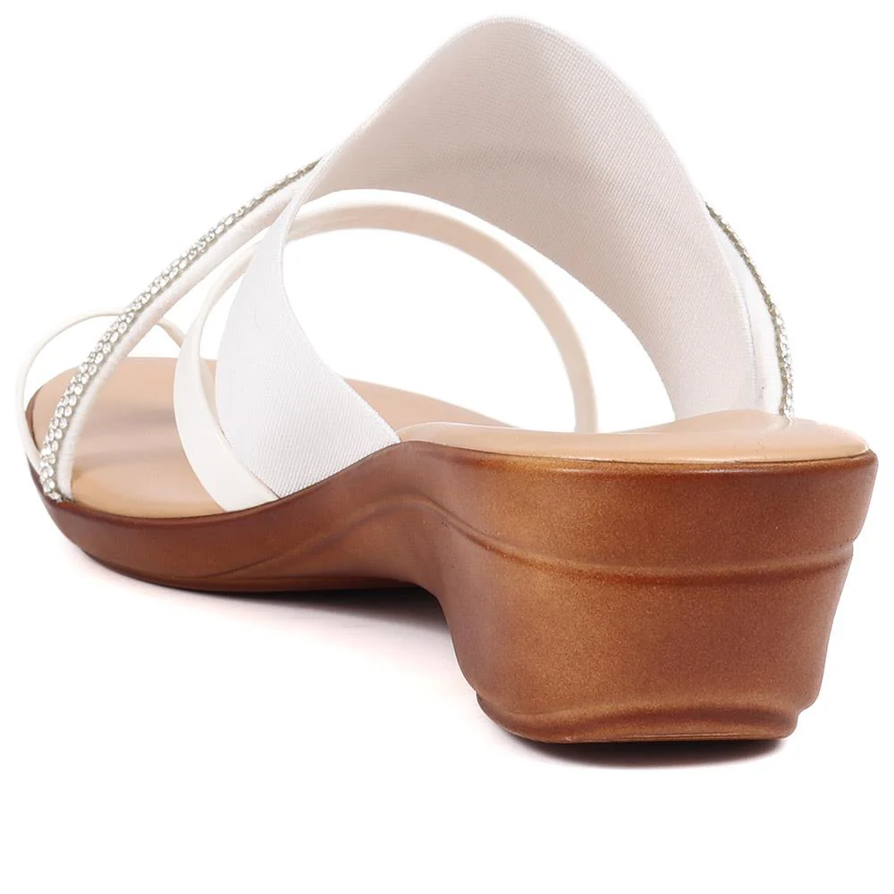 Smart Toe Post Sandals - CLUBS37015 / 323 813 - White - Image 3