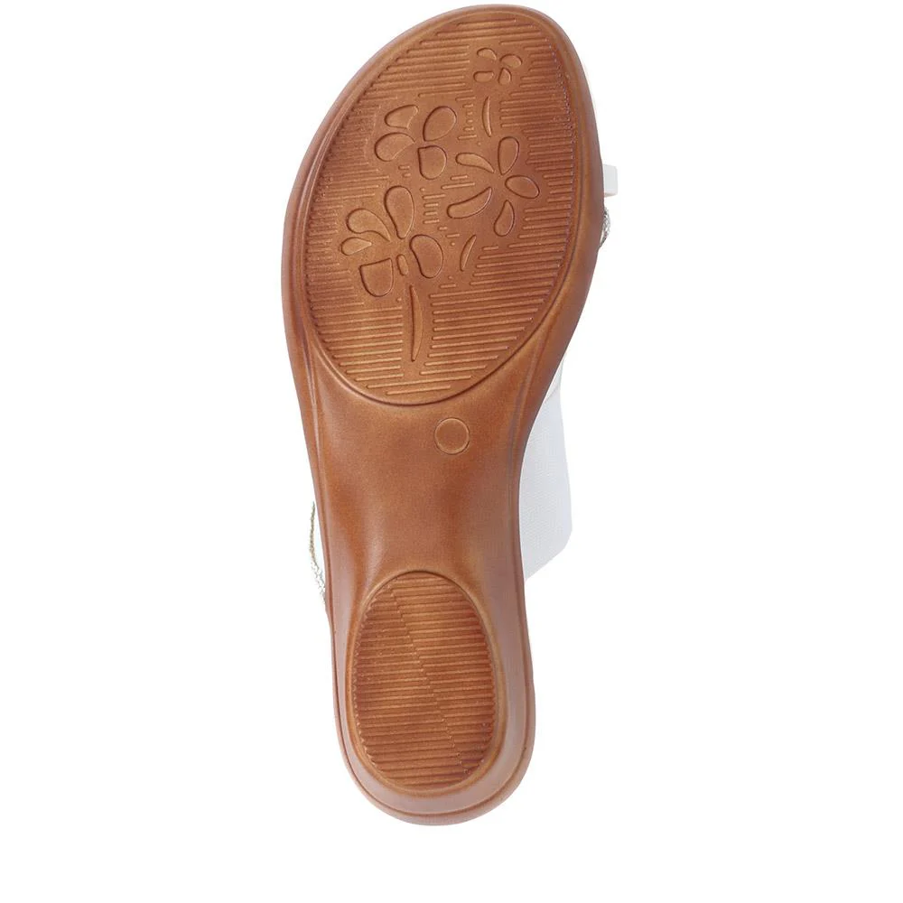 Smart Toe Post Sandals - CLUBS37015 / 323 813 - White - Image 4