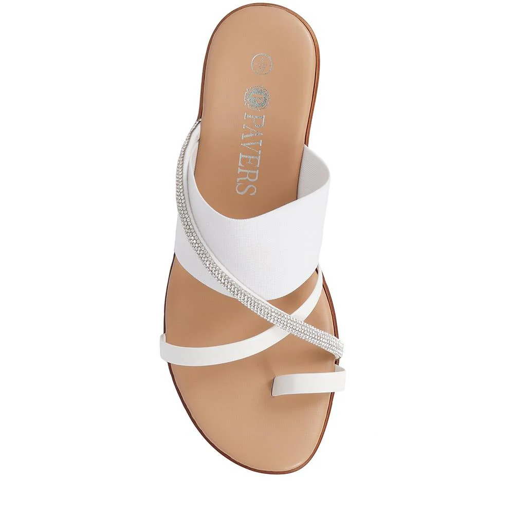 Smart Toe Post Sandals - CLUBS37015 / 323 813 - White - Image 5