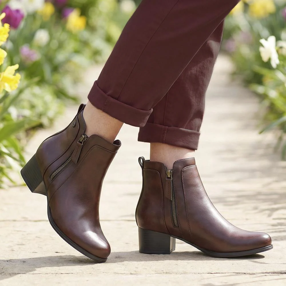 Smart Zip-Fastening Boots - WK42006 / 327 939 - Brown - Image 2