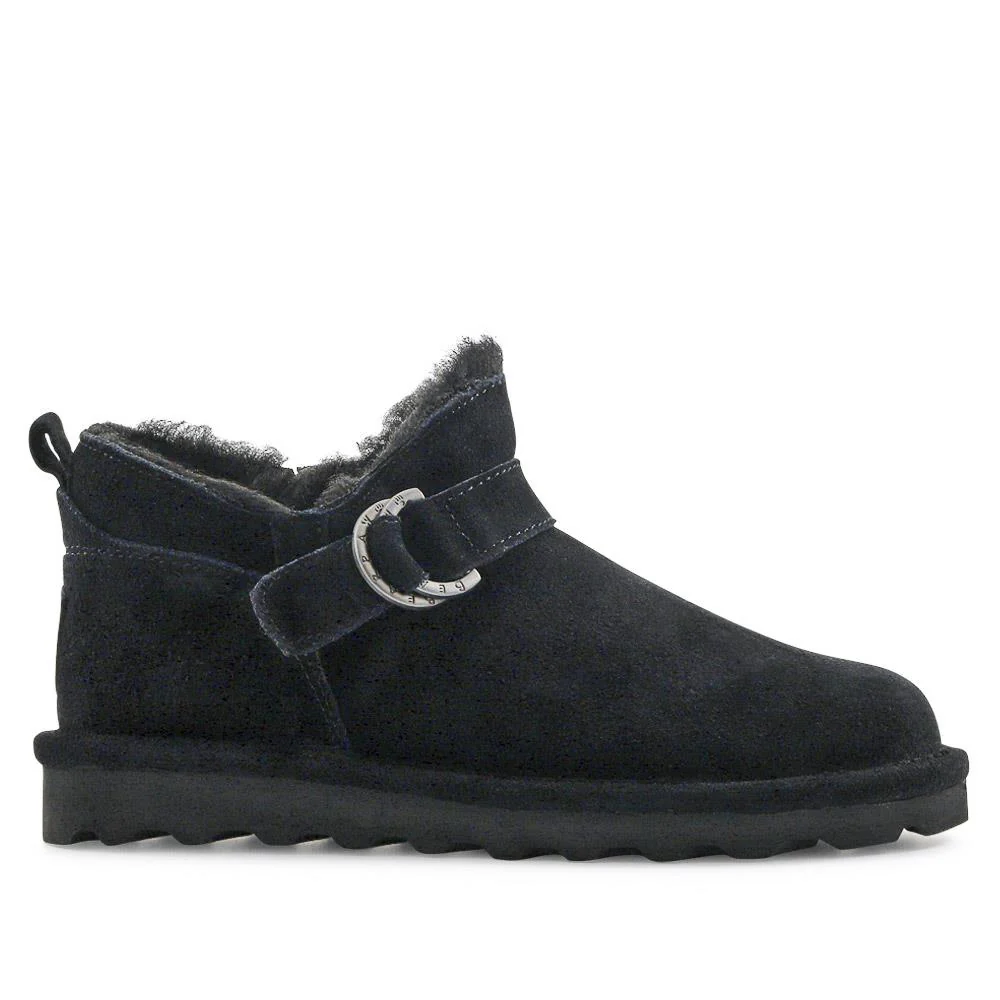 Soft Buckle-Detailed Ankle Boots - EDNB40030 / 326 895 - Black - Image 2