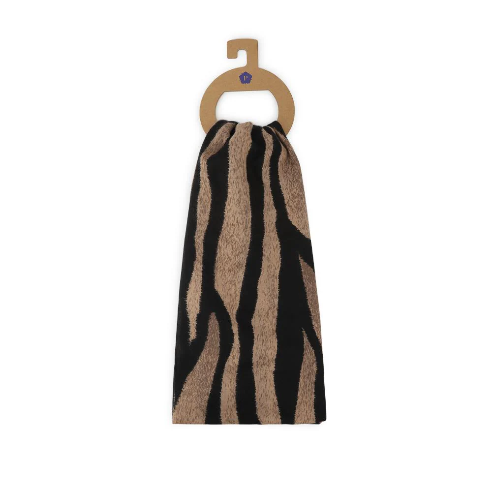 Soft Fashionable Scarf - HARR42003 / 328 603 - Black-Brown