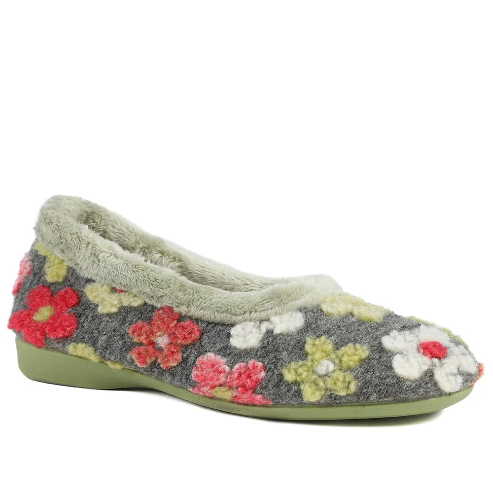 Soft Floral Full Slippers - FEVI43001 / 329 503 - Image 3