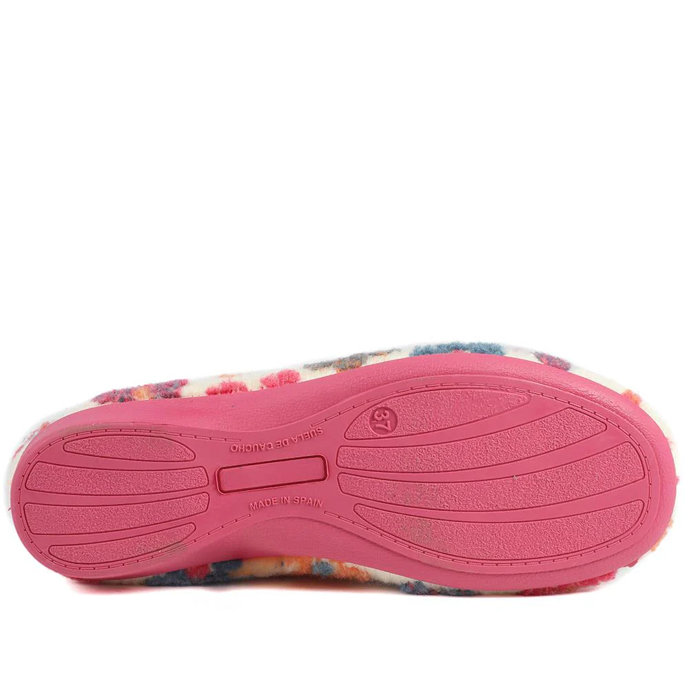 Soft Floral Full Slippers - FEVI43001 / 329 503 - Pink Multi - Image 6