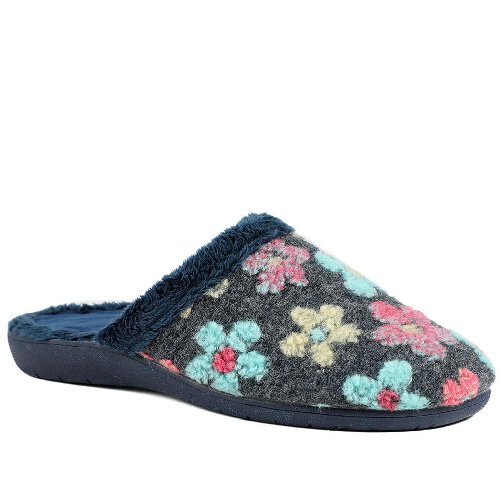 Soft Floral Mule Slippers - FEVI43002 / 329 504 - Image 2