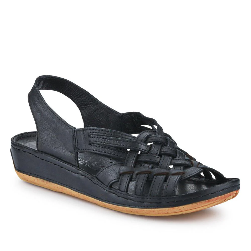Soft Leather Slip-On Sandals - KARY39009 / 325 512 - Image 4