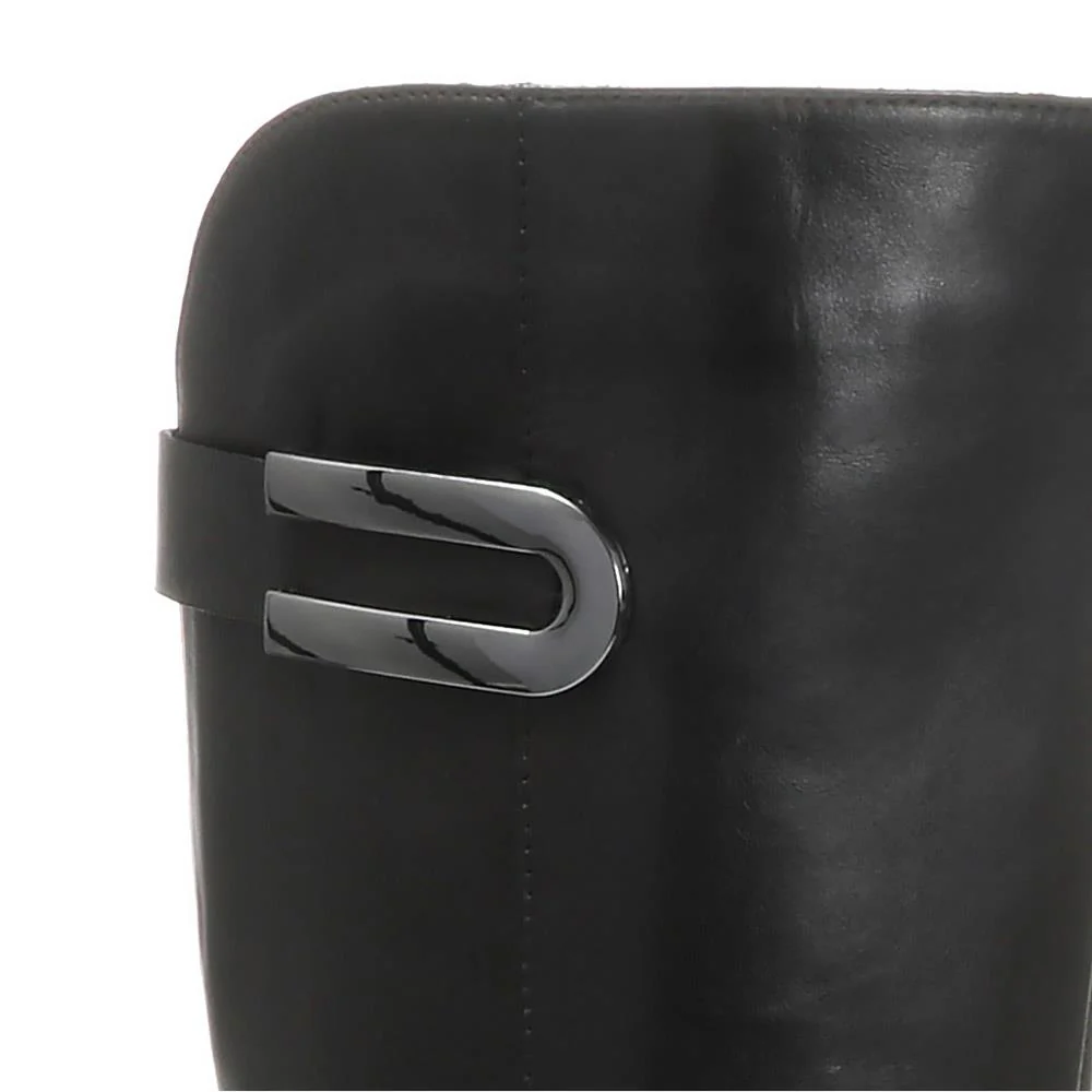 Sonia 05 Heeled Leather Knee High Boots - SINO30515 / 316 244 - Black - Image 7