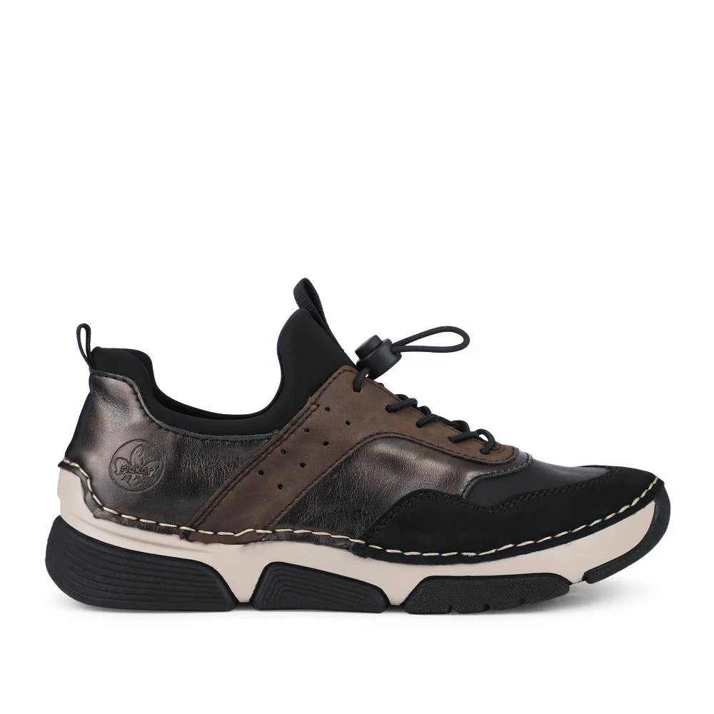 Sporty Lace-Up Trainers - RKR42507 / 327 793 - Black Multi - Image 2