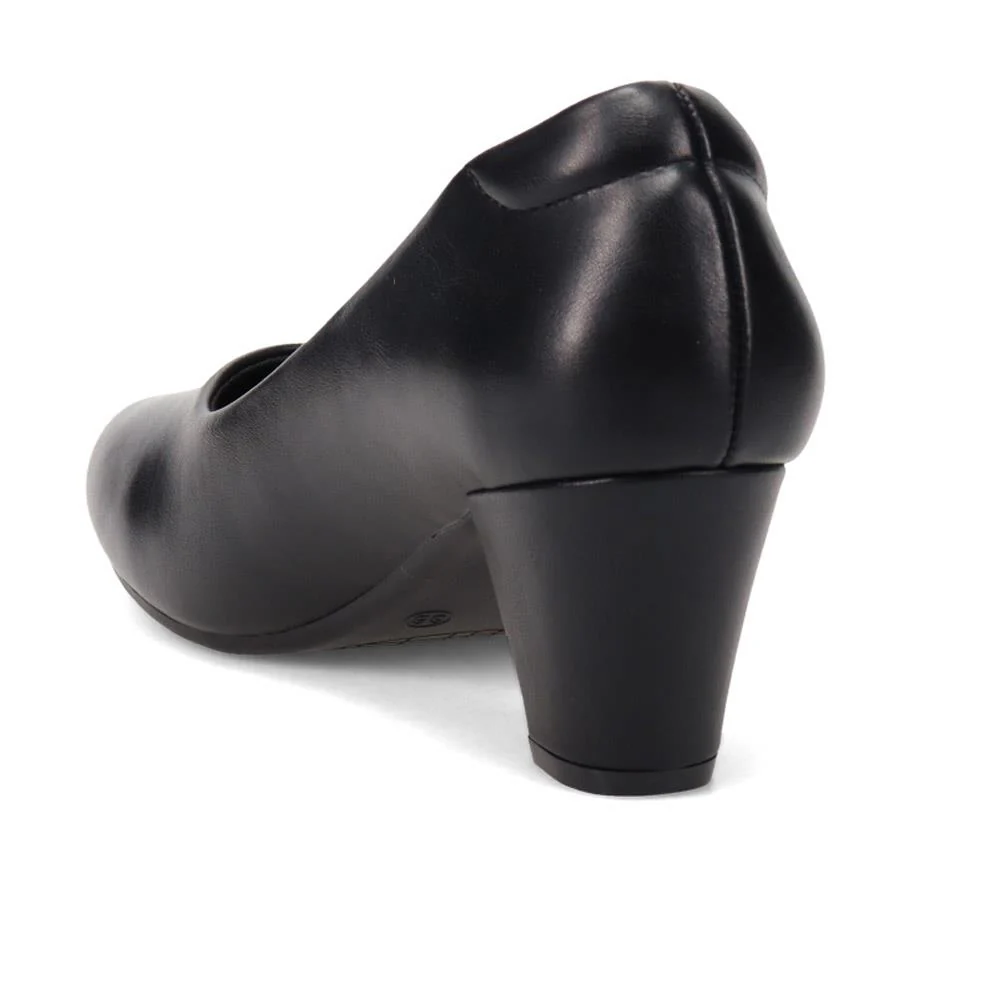 Stacked-Heel Court Shoes - WK40003 / 326 148 - Black - Image 3