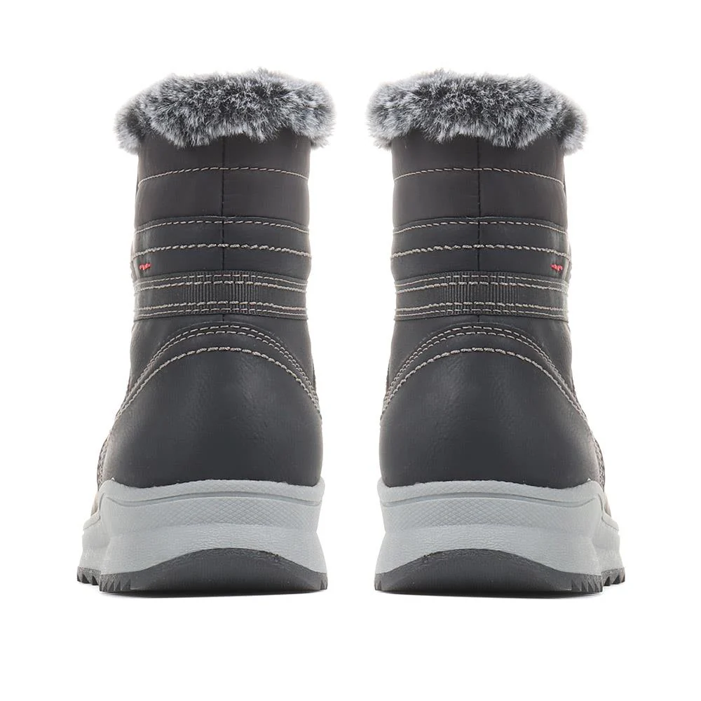 Standard Lace-Up Snow Boots - SUNCH36005 / 322 633 - Black - Image 3