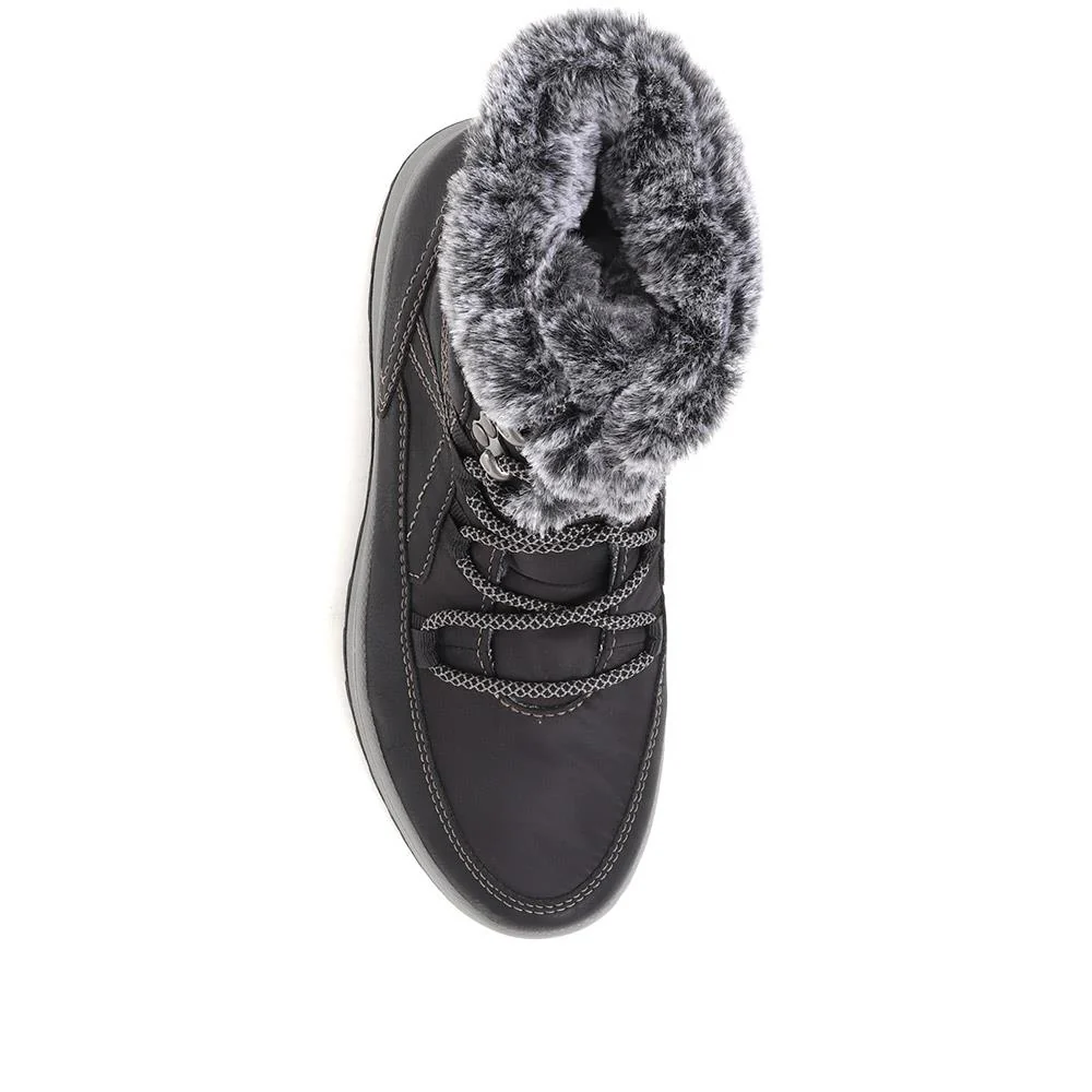 Standard Lace-Up Snow Boots - SUNCH36005 / 322 633 - Black - Image 4