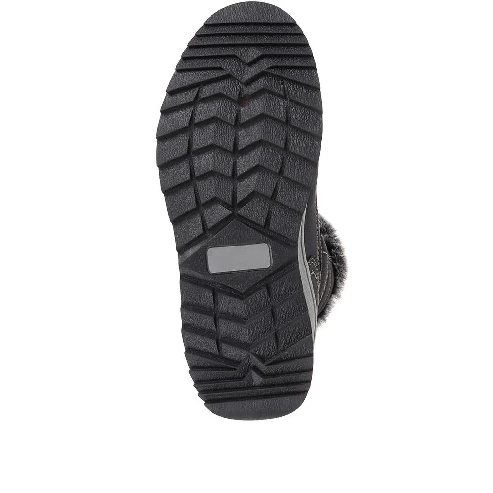 Standard Lace-Up Snow Boots - SUNCH36005 / 322 633 - Black - Image 5