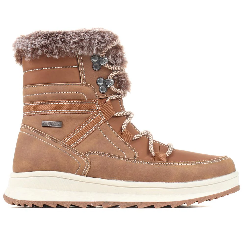 Standard Lace-Up Snow Boots - SUNCH36005 / 322 633 - Tan - Image 2