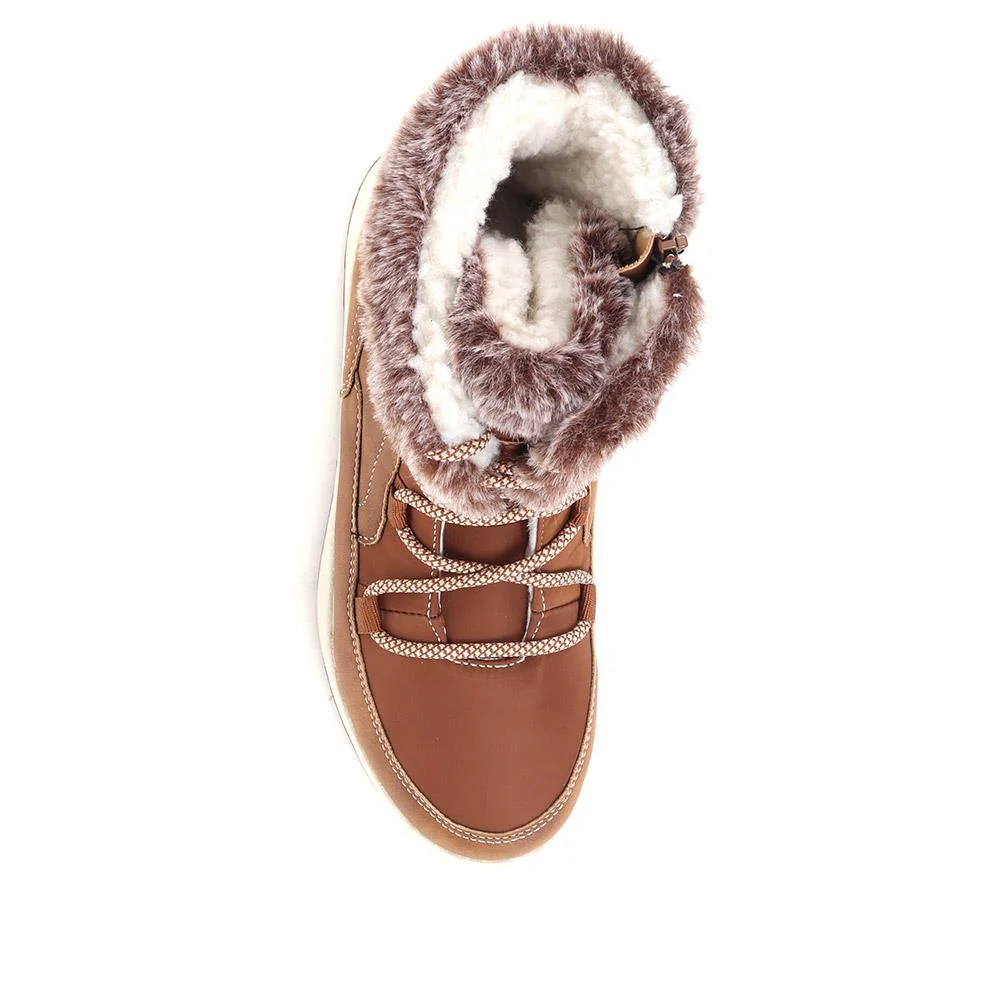 Standard Lace-Up Snow Boots - SUNCH36005 / 322 633 - Tan - Image 4