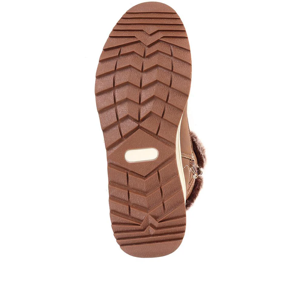 Standard Lace-Up Snow Boots - SUNCH36005 / 322 633 - Tan - Image 5