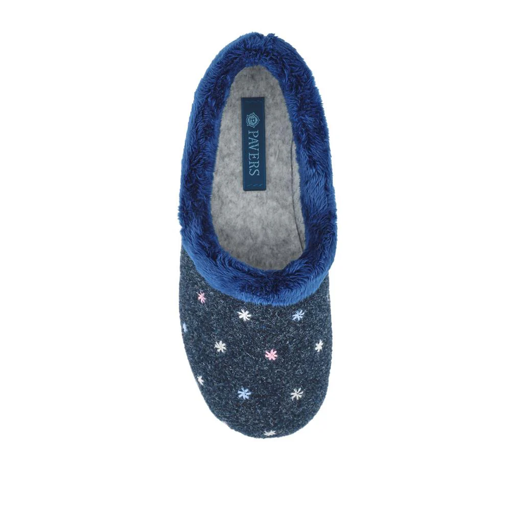 Star Pattern Full Slippers - KOY42000 / 328 259 - Navy - Image 4