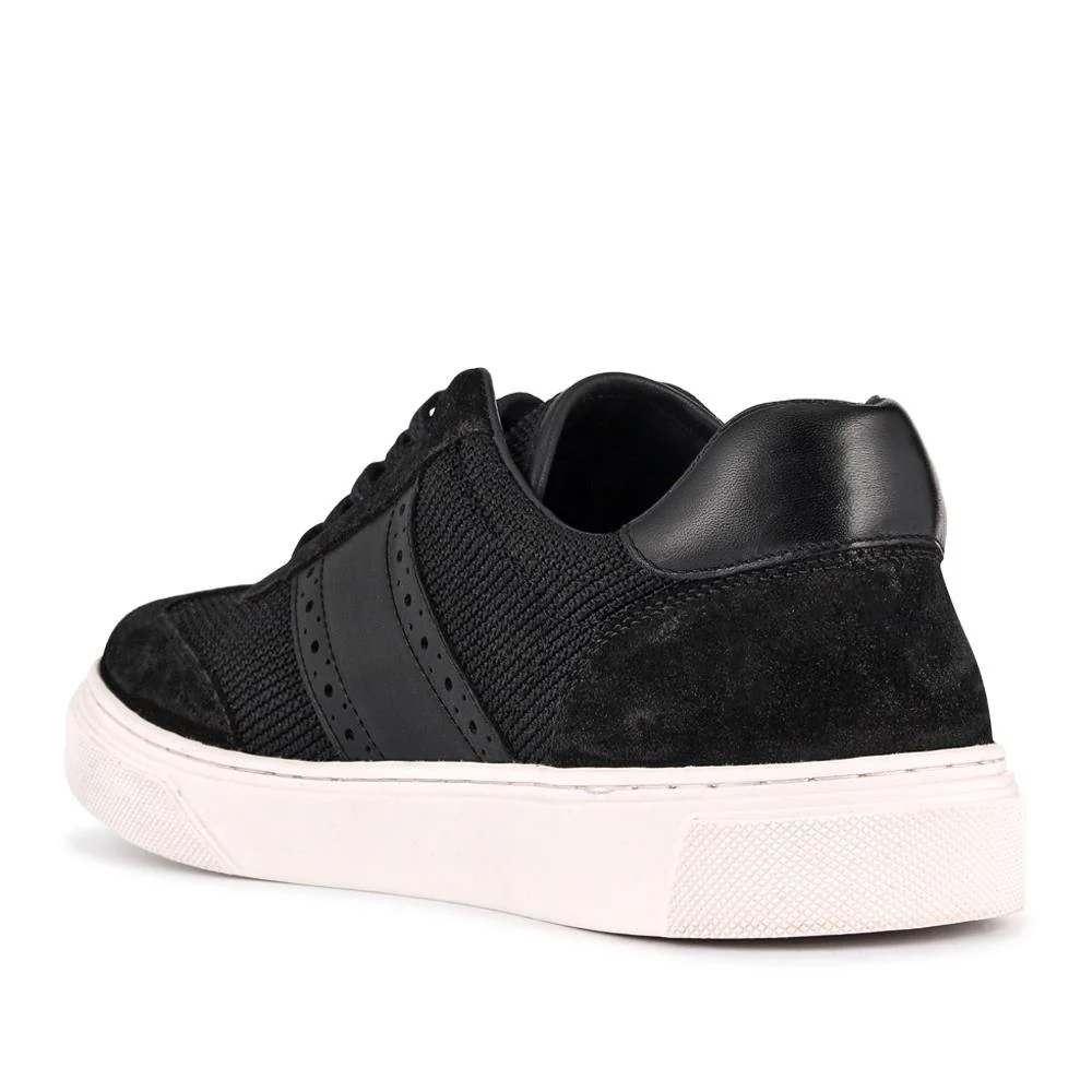 Stephan Lace-Up Leather Trainers - STEPHAN / 328 076 - Black Suede - Image 3