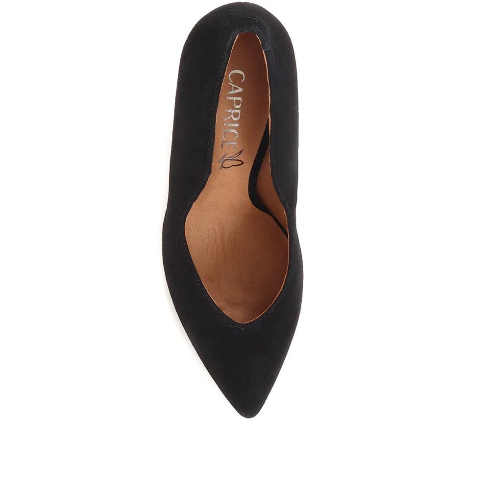 Stiletto Court Shoes - CAPRI36500 / 322 509 - Black Suede - Image 5