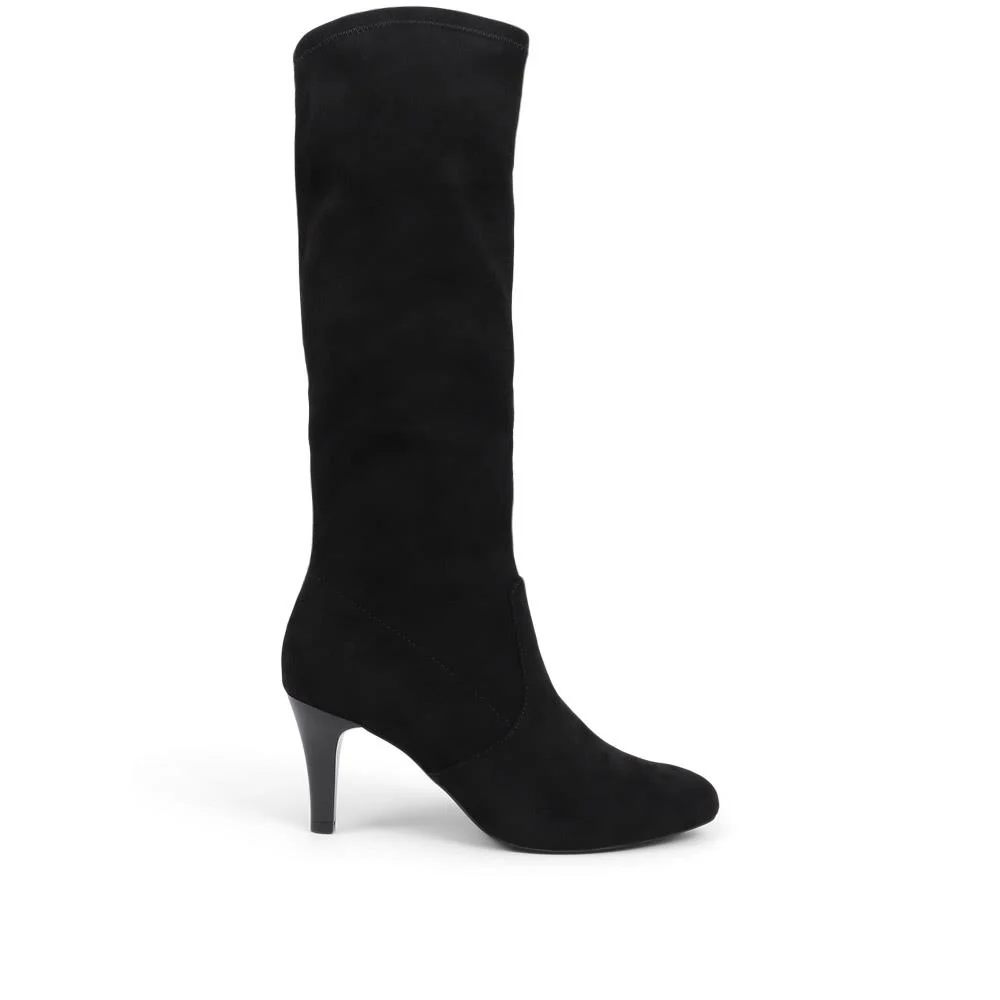 Stiletto Heeled Knee High Boots - CAPRI38506 / 325 552 - Black - Image 2