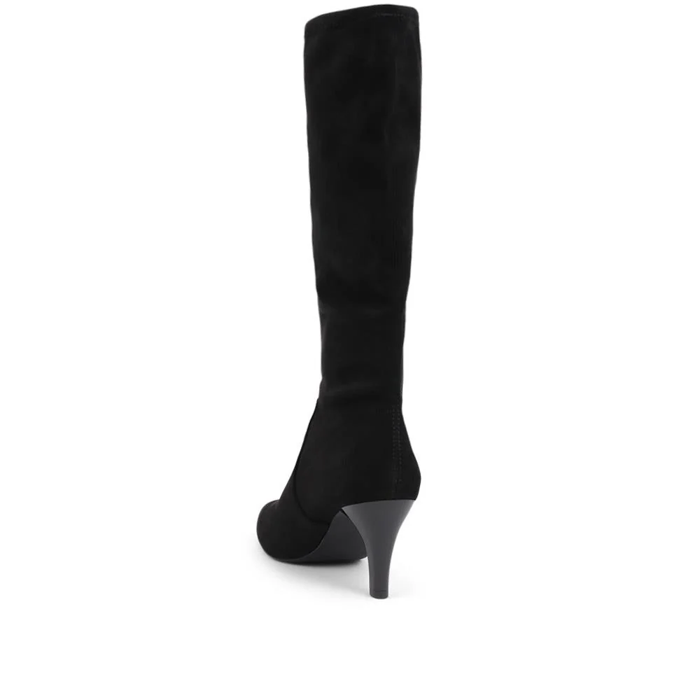 Stiletto Heeled Knee High Boots - CAPRI38506 / 325 552 - Black - Image 3