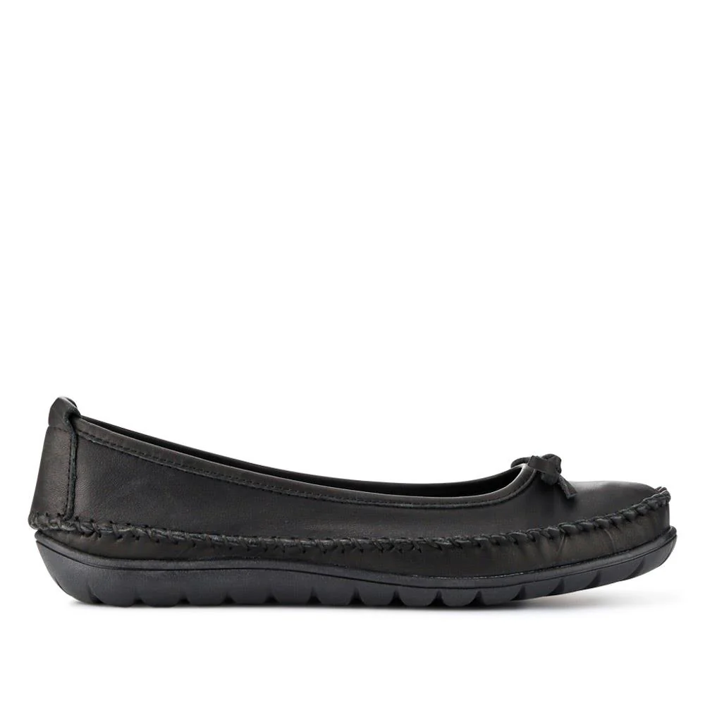 Stitched Leather Pumps - SIMIN41002 / 326 773 - Black - Image 2