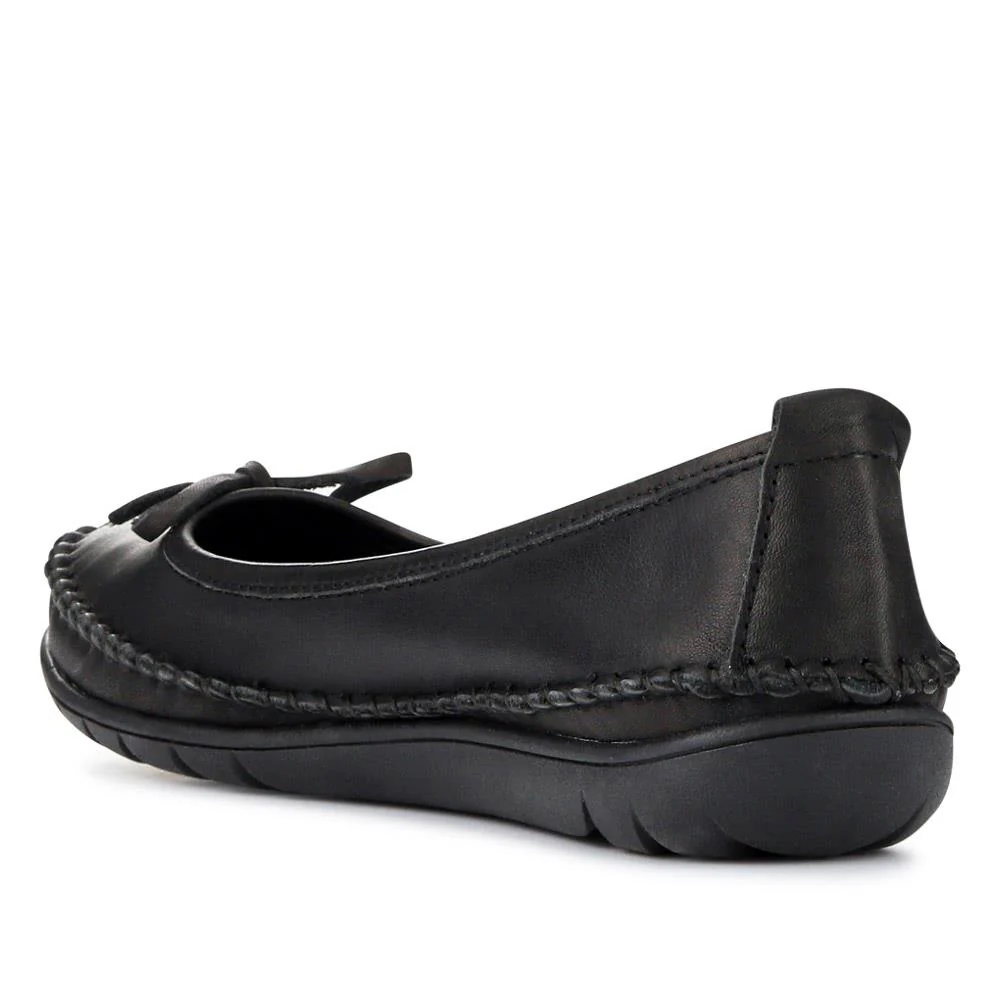 Stitched Leather Pumps - SIMIN41002 / 326 773 - Black - Image 3