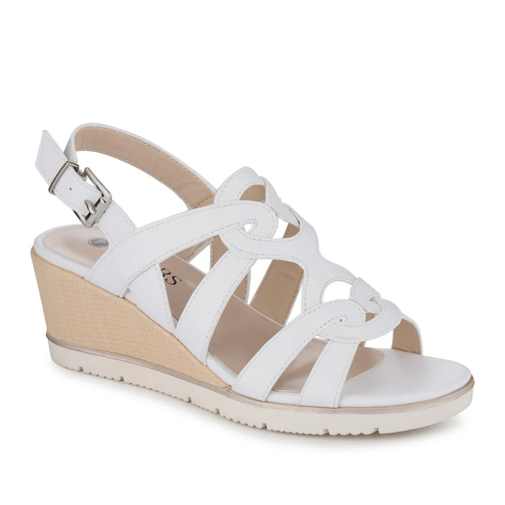 Strappy Wedge-Heeled Espadrilles - WBINS41042 / 327 223 - Image 2