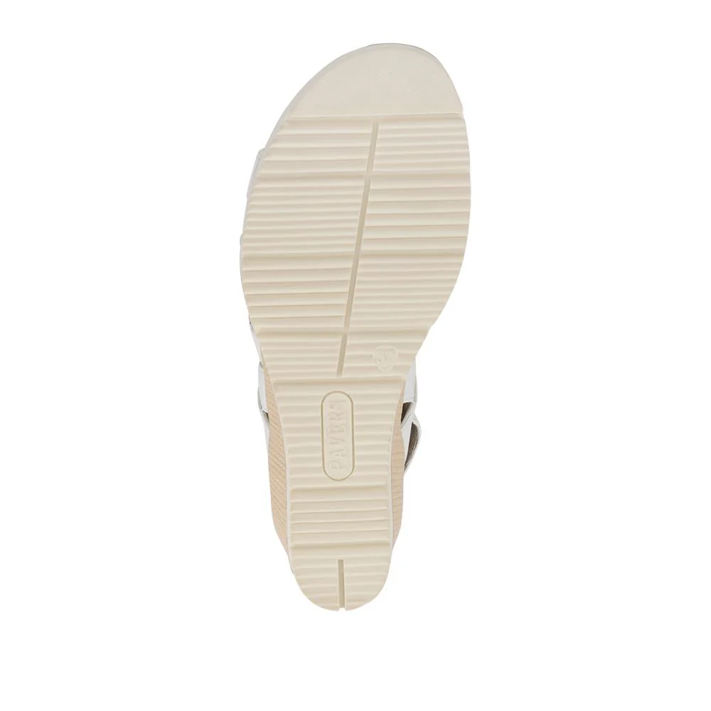 Strappy Wedge-Heeled Espadrilles - WBINS41042 / 327 223 - White - Image 6