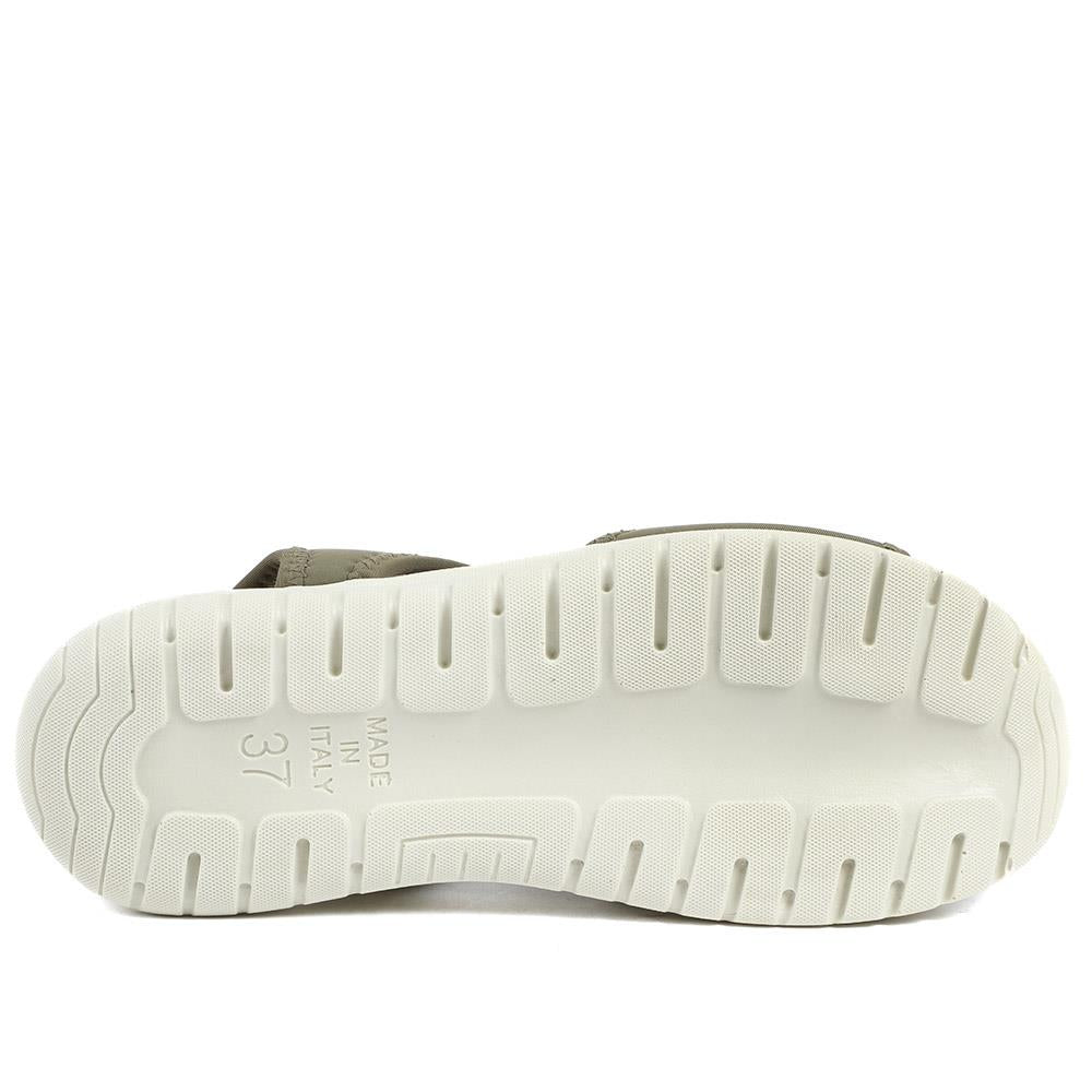 Stretch Comfort Sandals with Cushioned Insole - POLY43001 / 329 021 - Khaki - Image 6