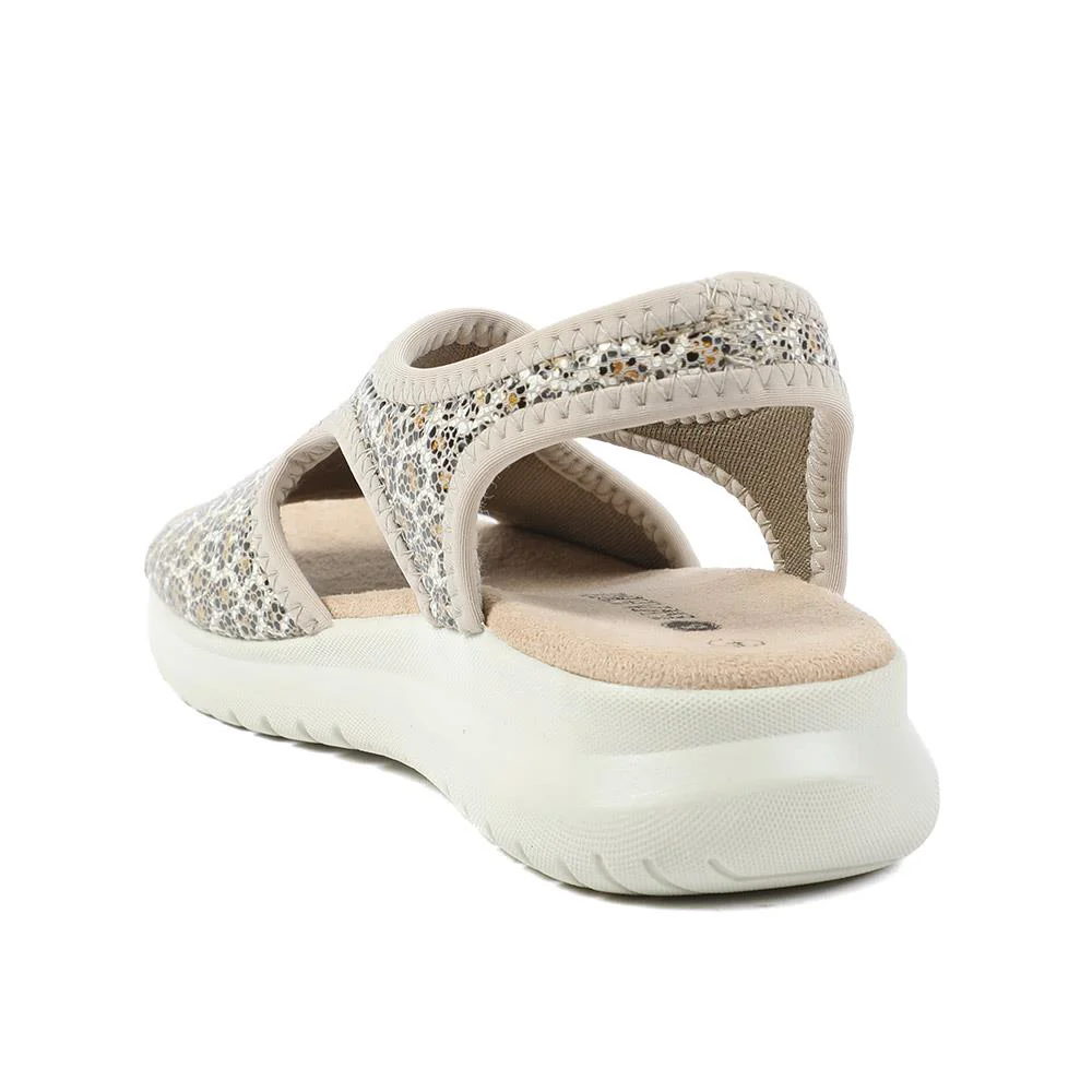 Stretch Comfort Sandals with Cushioned Insole - POLY43001 / 329 021 - Leopard - Image 4