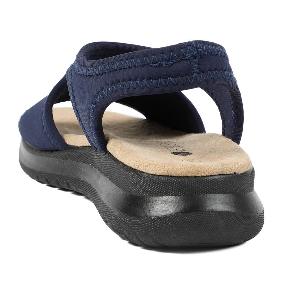 Stretch Comfort Sandals with Cushioned Insole - POLY43001 / 329 021 - Navy - Image 4
