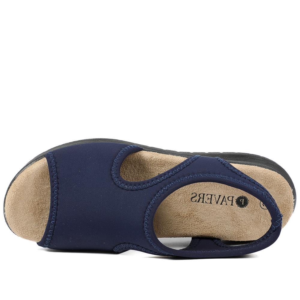 Stretch Comfort Sandals with Cushioned Insole - POLY43001 / 329 021 - Navy - Image 5