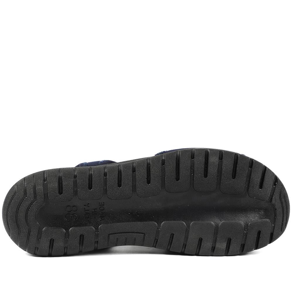 Stretch Comfort Sandals with Cushioned Insole - POLY43001 / 329 021 - Navy - Image 6