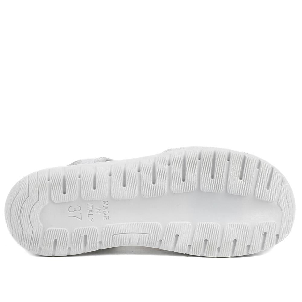 Stretch Comfort Sandals with Cushioned Insole - POLY43001 / 329 021 - Silver Shimmer - Image 6