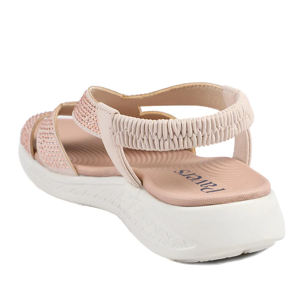 Stretch Fit Embellished Daily Sandals - BAIZH43043 / 329 308 - Pink - Image 4