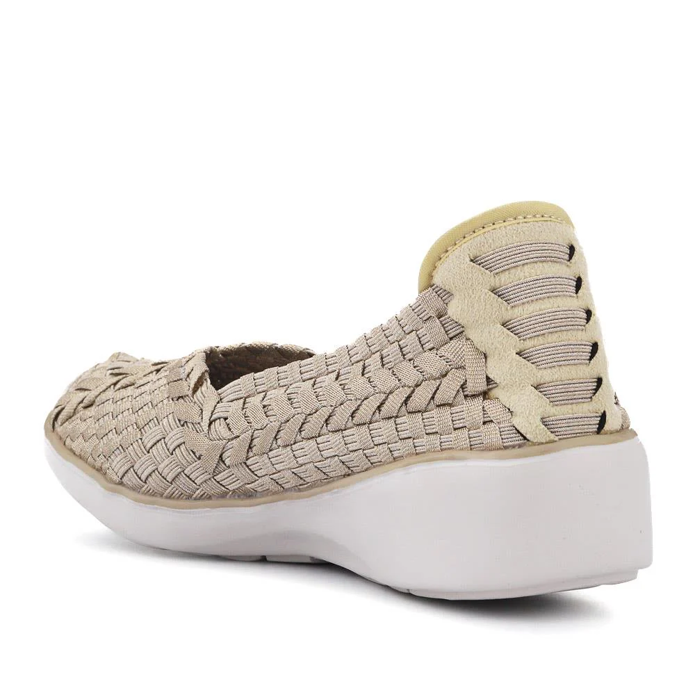 Stretch Fit Memory Foam Slip On Pumps - BRK35079 / 322 014 - Gold Multi - Image 3