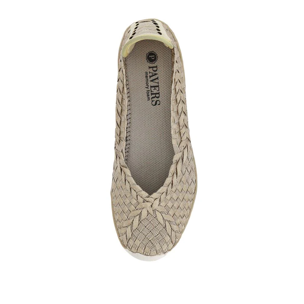 Stretch Fit Memory Foam Slip On Pumps - BRK35079 / 322 014 - Gold Multi - Image 4