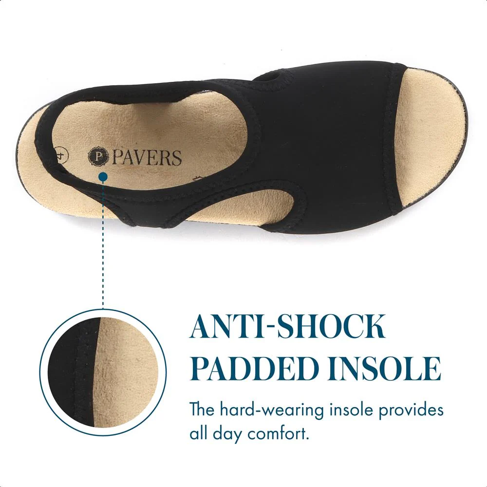 Stretch-Fit Sandals - POLY25000 / 309 521 - Black - Image 7