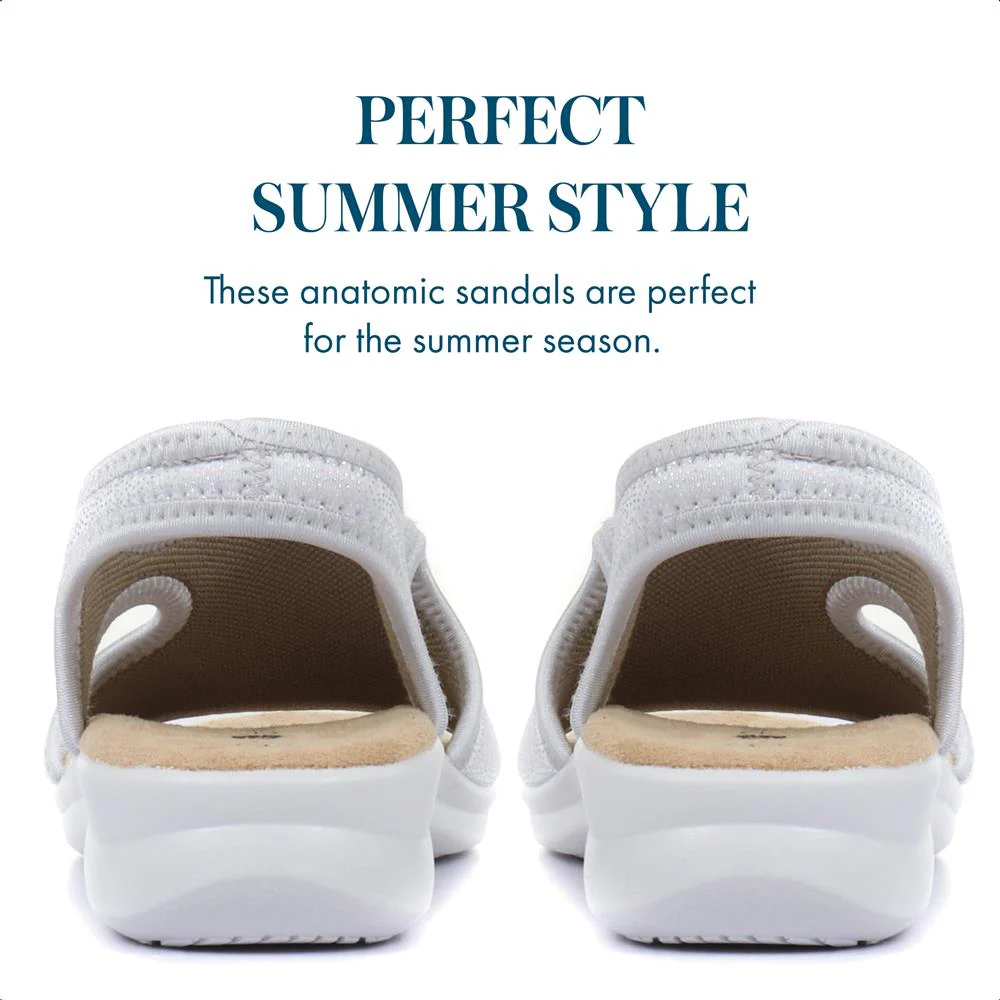 Stretch-Fit Sandals - POLY25000 / 309 521 - Silver Shimmer - Image 4