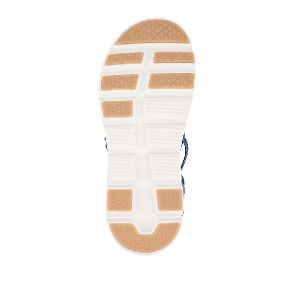 Wide Fit Stretchy Cushioned Sandals - WBINS41089 / 327 328 - Navy - Image 6