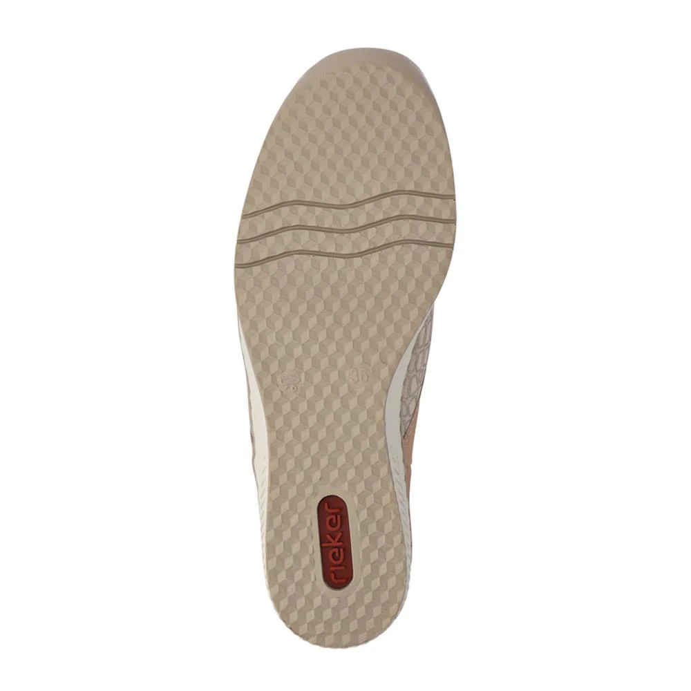 Stretchy Leather Touch-Fasten Trainers - RKR41504 / 326 820 - Beige - Image 5