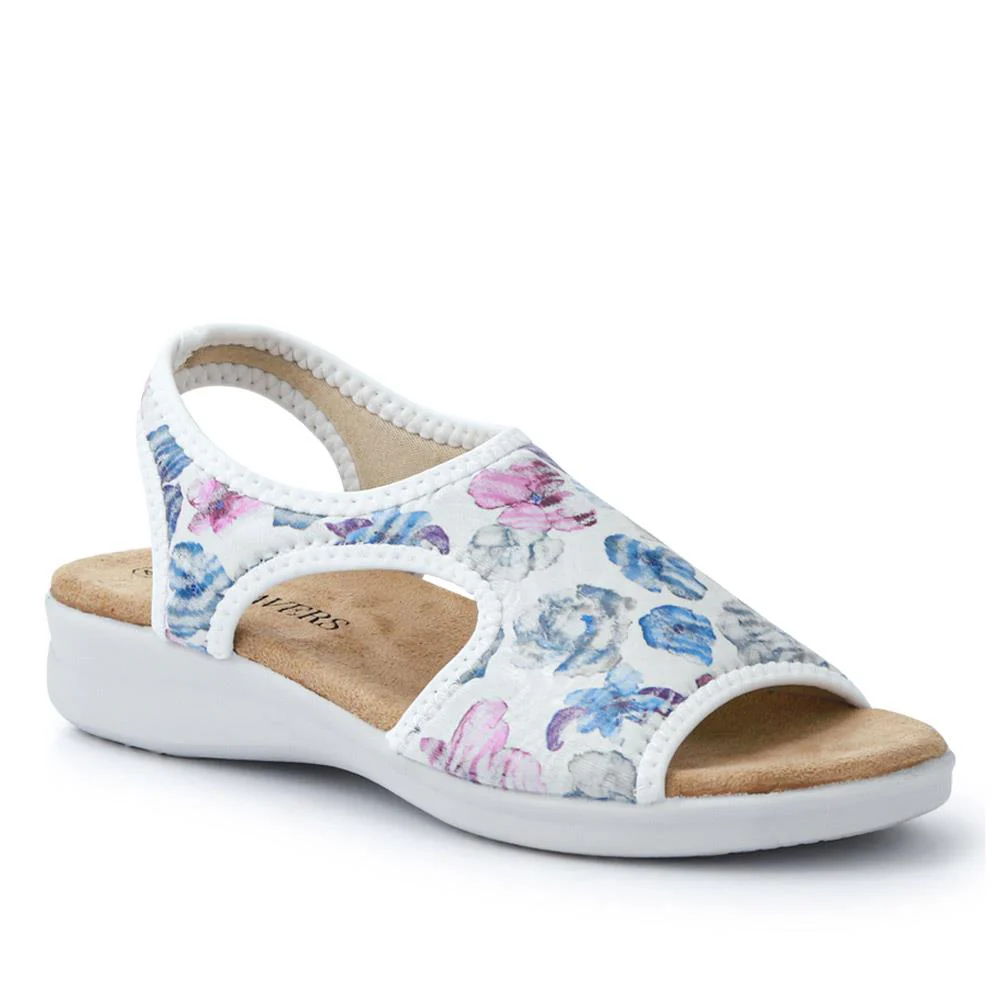 Stretchy Wide-Fit Sandals - POLY41000 / 327 211 - White