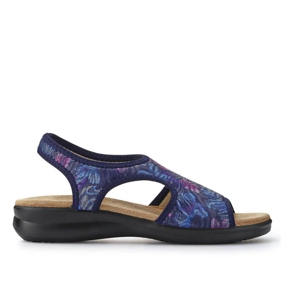 Stretchy Wide-Fit Sandals - POLY41000 / 327 211 - Navy - Image 2